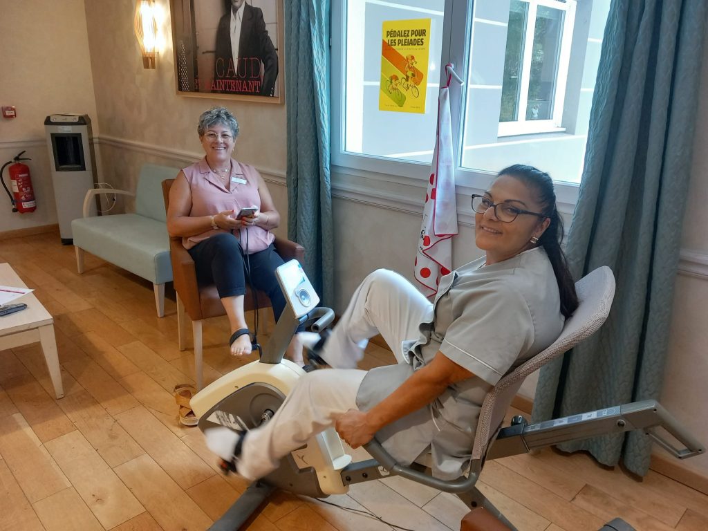 2 salariés en pleine séance de sport